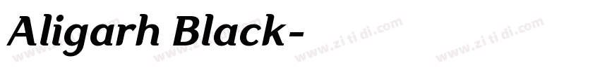 Aligarh Black字体转换